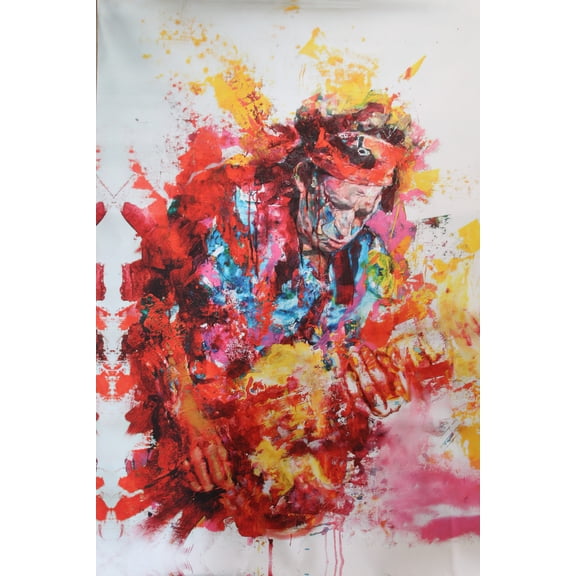 Pop Art Painting of Keith Richards, giant size Unstretched Canvas, 44"x64"