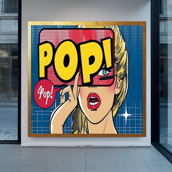 Pop Art Poster POP Retro Comic Book Style Wall Art, Unframed Poster