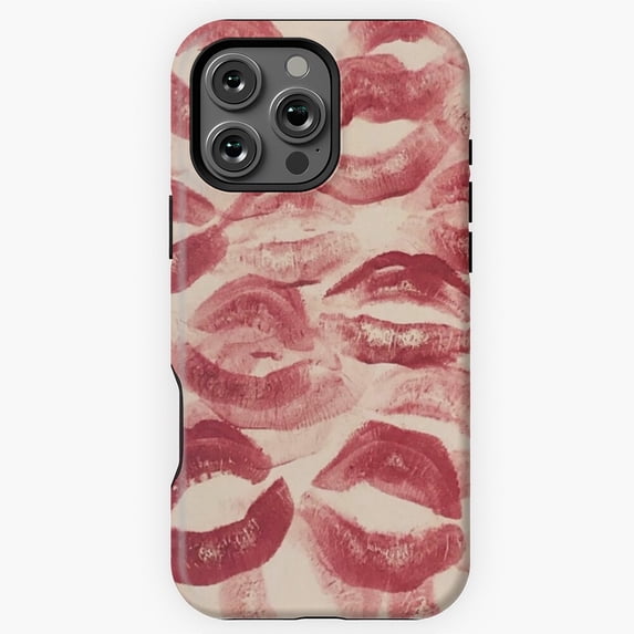 Pop Art Red Kisses Lips Phone Case for iPhone 16 15 14 13 12 11 Pro Max M890321