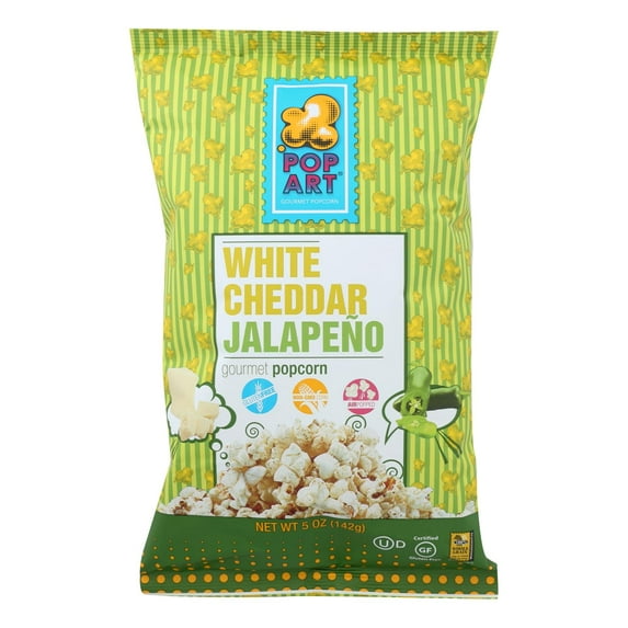 Pop Art Snack White Cheddar Jalapeno 5 oz (Pack Of 9)