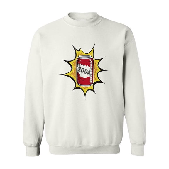 Pop Art Soda Can Sweatshirt Men -Image by Shutterstock, Male 5X-Large