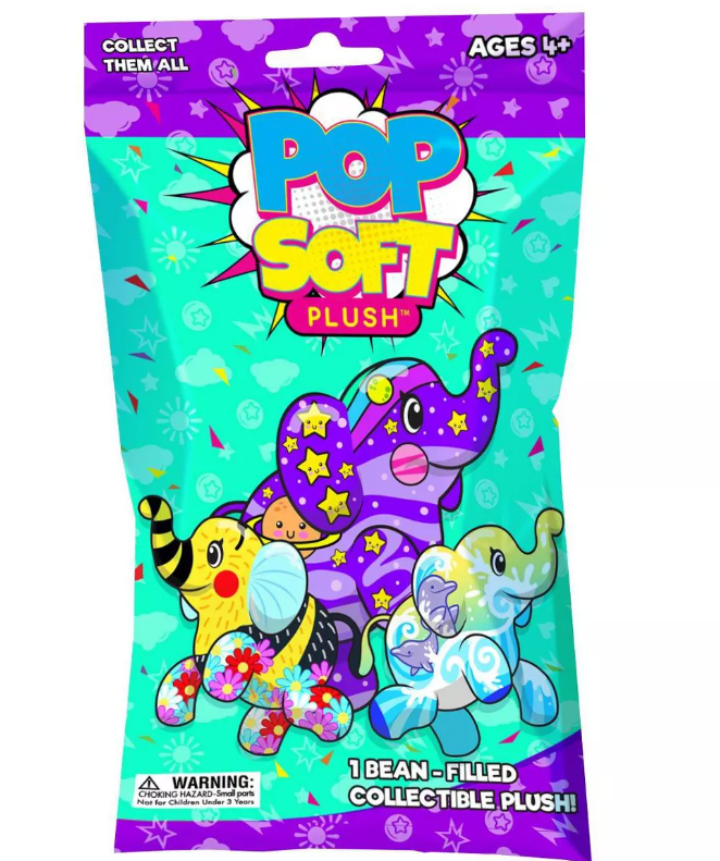 Pop Art Soft Mystery Mini Elephants Plush