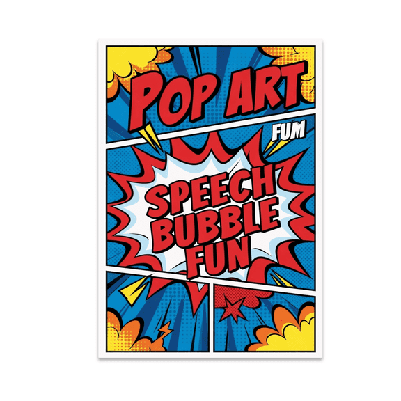 Pop Art Speech Bubble Fun - Comic Style Art Enthusiast - 13x19 Poster Print