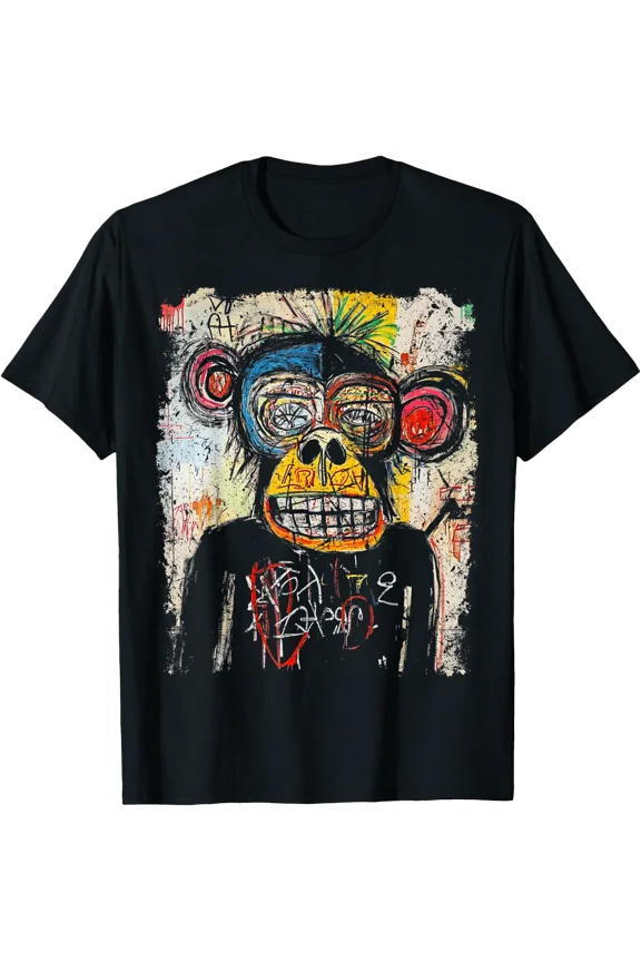 Pop Art Style Monkey 90s Men's Graffiti T-Shirt