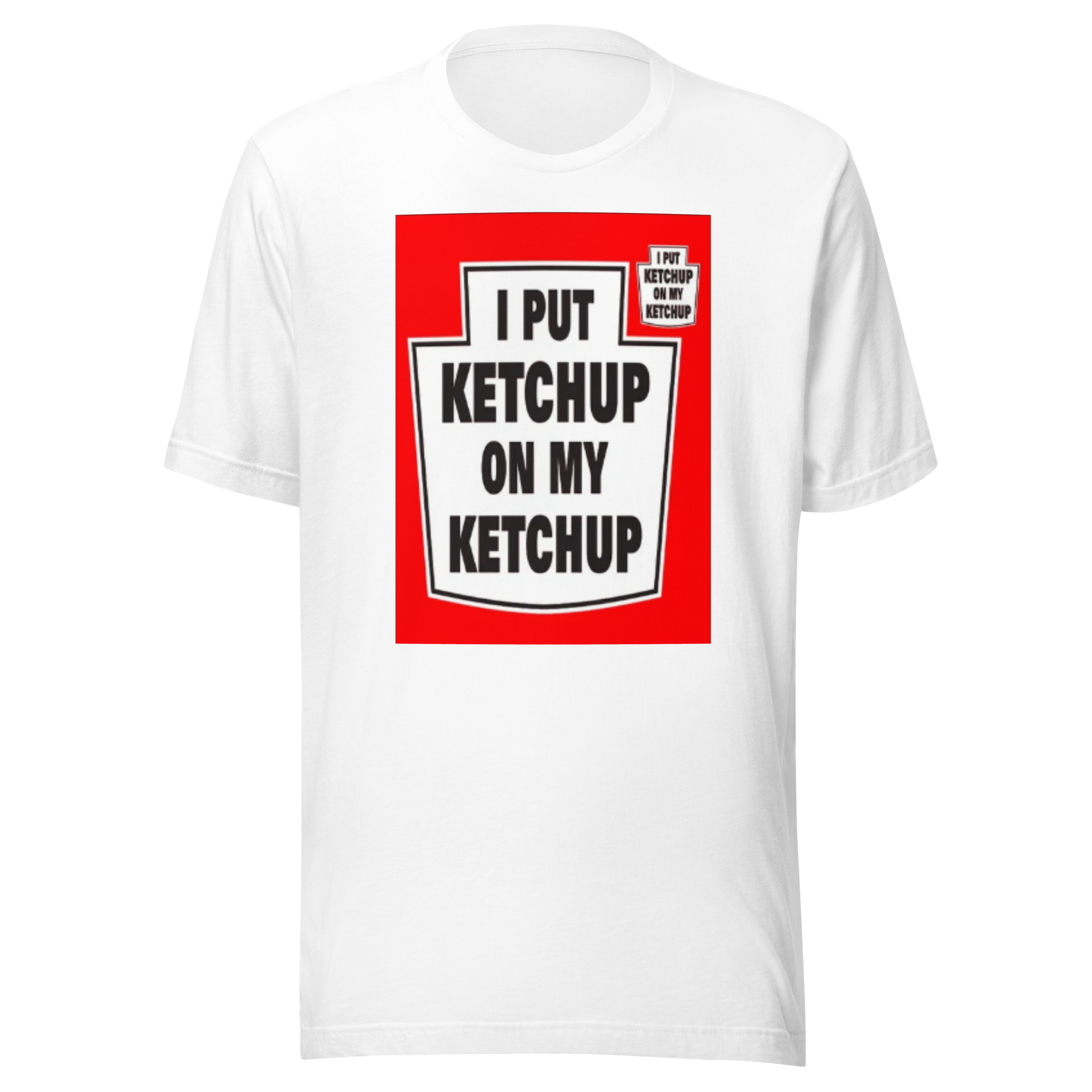 Pop Art Tshirt Famous Condiment Humor Short Sleeve 100 Percent Cotton