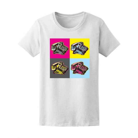 Pop Art Vintage Telephone Tee Women's -Image by Shutterstock