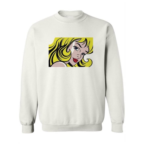 Pop Art Woman Sweatshirt Women -Image by Shutterstock, Female 3X-Large