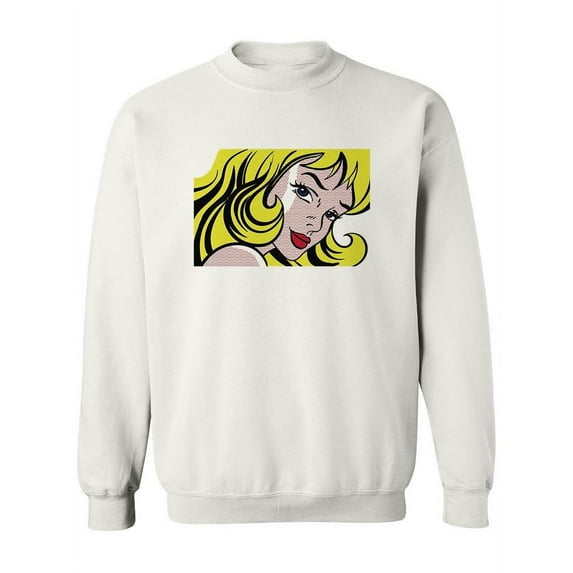 Pop Art Woman Sweatshirt Women -Image by Shutterstock, Female x-Large