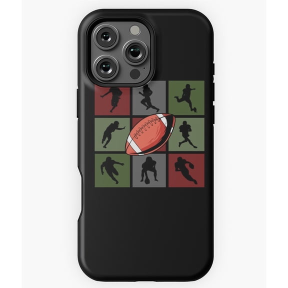 Pop Artistic American Football Player Phone Case for iPhone 16 15 14 13 12 11 Pro Max