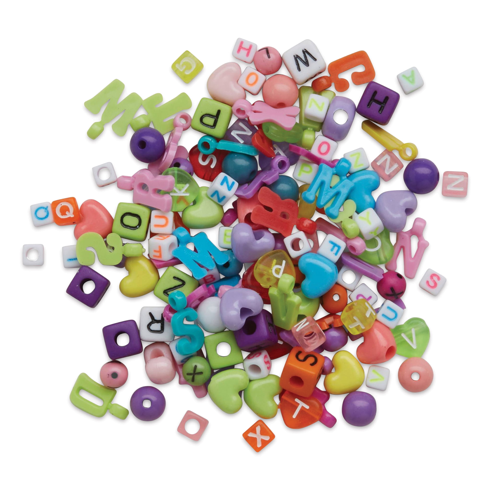 Pop! Assorted Alphabet Beads - Hearts and Letters, 4.4 oz - Walmart.com