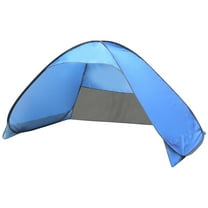 Pop Up Beach Tent - Instant 3-4 Person UV Protection Sun Shelter with Carry Bag & Ground Pegs - Automatic Setup for Camping, Backyard, Pool (78"x51"x49")