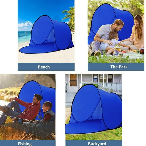 Pop Up Beach Tent, Portable Outdoor Shade,Pop Up Beach Shade Tent,Portable Outdoor Shade Shelter for Beach, Garden, Camping,Beach Shell Sun Beach Tent Sun Shelter