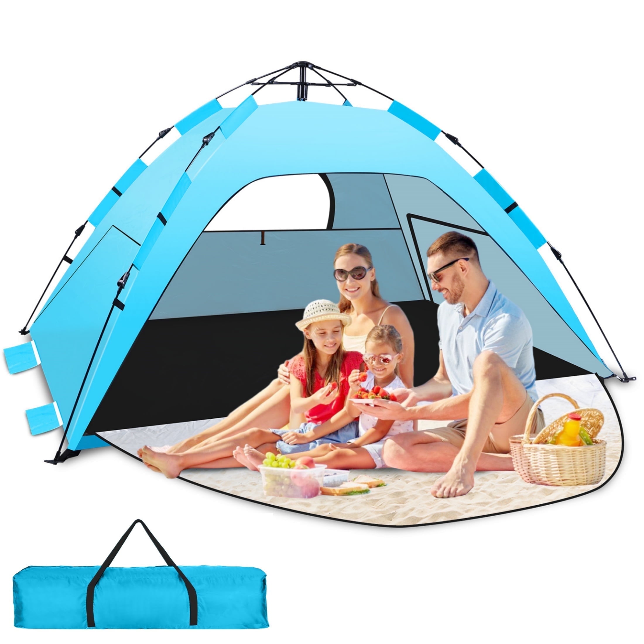 SUN NINJA Baby Pop-up Beach Tent, UPF50+ Beach Shade Canopy