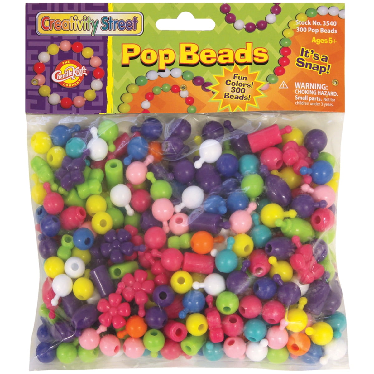 Pop Beads 300/PkgAssorted Shapes