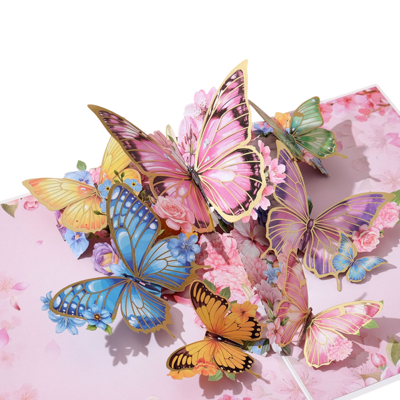 Pop Up Birthday Cards, Butterfly 3D Birthday Greeting Card for Adults ...