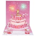 thumbnail image 1 of Pop Up Birthday Cards, with interactive Singing Birthday Card Feature, Glowing Candle Birthday Element and Pink Party Favors Aesthetic, for Vibrant Birthday Party Celebrations and, 1 of 5