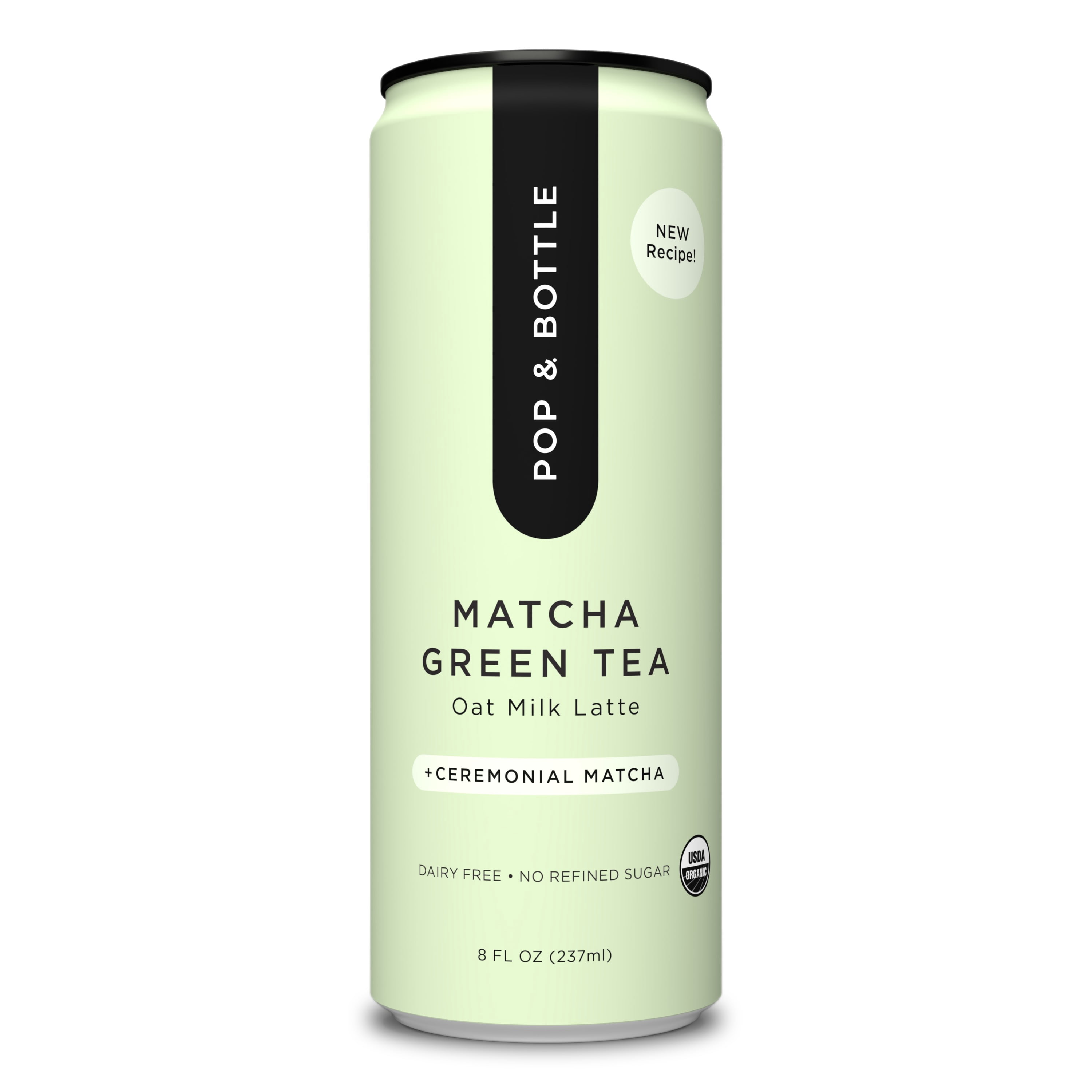 Pop & Bottle Matcha Oat Milk Latte + Reishi & Maitake, Organic, Shelf-Stable, Ambient 8 fl oz