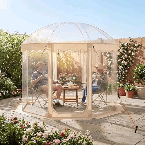 Pop Up Bubble Tent, 10 x 10 Ft Weather Pod with 2 Roll-Up Doors, Carrying Bag, 8-10 Person Igloo Tent Dome for Camping Backyard Beach Parks Winter Activities Outdoor Events$$Sport & Recreation Other