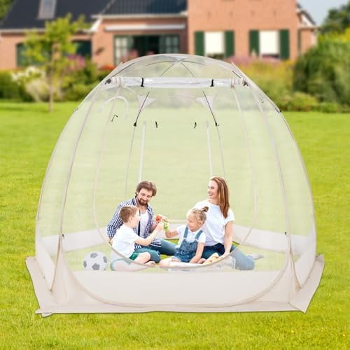 Pop Up Bubble Tent, 9.86.7ft Clear Bubble Tent, Portable Camping Screen House, Large Camping Shelters for Lawns, Gardens, Backyards, Beaches$$Sport & Recreation Other