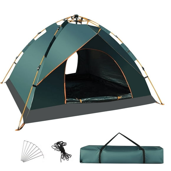 Cshidworld Pop Up Canopy Instant Family Tents for Camping 2-4 Person Waterproof, Includes Carrying Bag and Windproof Ropes Anti-UV, Ultralight Blackout Tent for Beach Camping, Hiking, Camp Outdoor