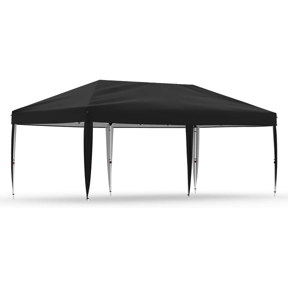 Pop up Canopy Tent 10x10ft,Instant Portable Shelter,Adjustable Height,Portable Roller Bag,4 Weight Bags,Guy Ropes & 8 Stakes Included,Folding Tent Shelter for Party Patio Deck Garden Beach