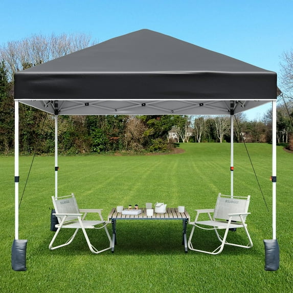 Pop Up Canopy Tent for One Person Setup,Instant Portable Commercial Canopy Tent,Outdoor Easy Up Tent w/1-Button Push,Wheeled Bag,4 Sandbags,Bonus 8 Stakes and 4 Ropes