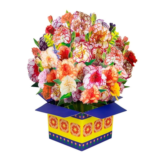 Pop Up Card, 3D Flower Bouquet Greeting Cards for Women with Note Card ...