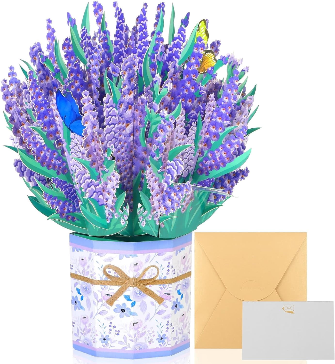 Pop Up Card, 3D Flower Bouquet Greeting Cards for Women with Note Card ...