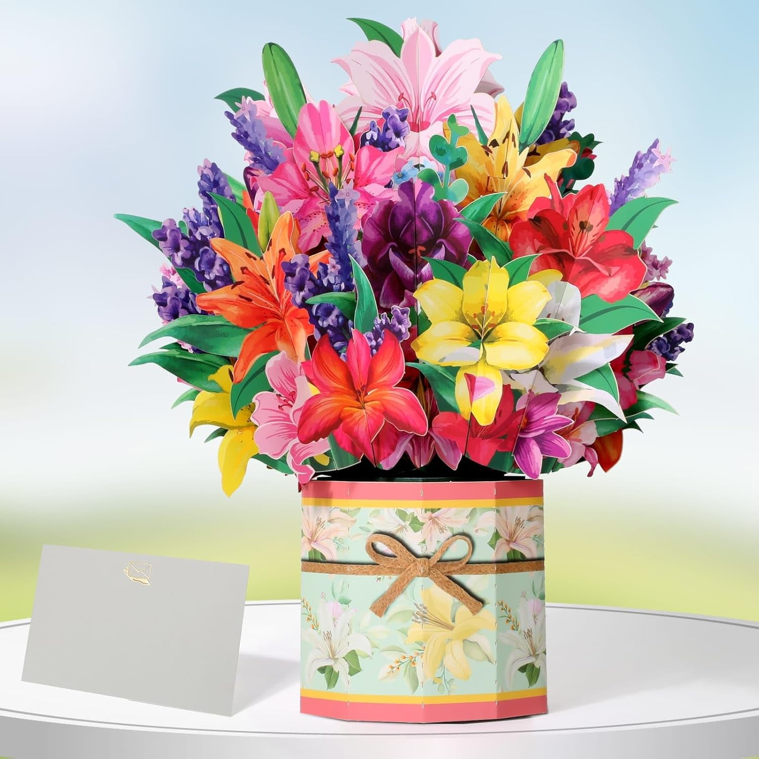 Pop Up Card Women, 3D Flower Birthday Cards Popup Tulips Bouquet Get ...