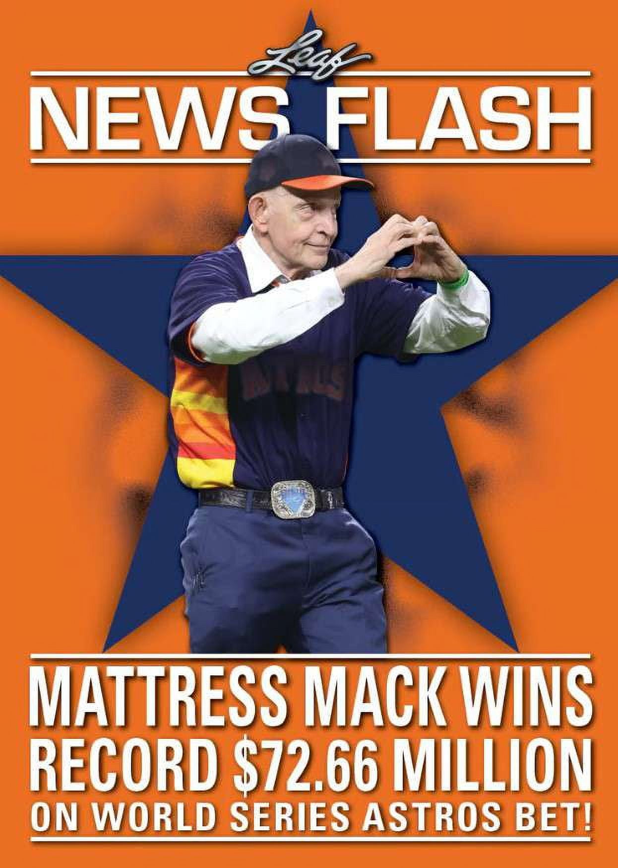 Pop Century 2022 Newsflash Mattress Mack Trading Card (Win's Record $72.66  Million On World Series Astros Bet!) 