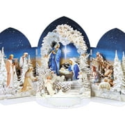 Pop up Christmas Cards Nativity, 3D Holy Night Nativity, Religious Card with Envelope for Holiday, Manger Scene, Angel, Jesus Christ, Holy Family, Handcrafted Decoration, Merry Christmas Gift