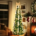 thumbnail image 1 of Pre-Decorated Pre-lit Pop Up Christmas Tree 150 LED 6ft 8 Modes Christmas Tree Collapsible Christmas Tree Warm White Light for Christmas Holiday Decoration, 1 of 7