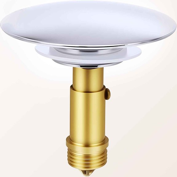 Pop Up Click Clack Sprung Plug Stopper, Basin Sink Clicker Pop Up Bolt, Sink Drain Stopper Click Clack Brass Spring Plug Replacement for Most Bathroom Sinks, Tubs, and Basin Drains