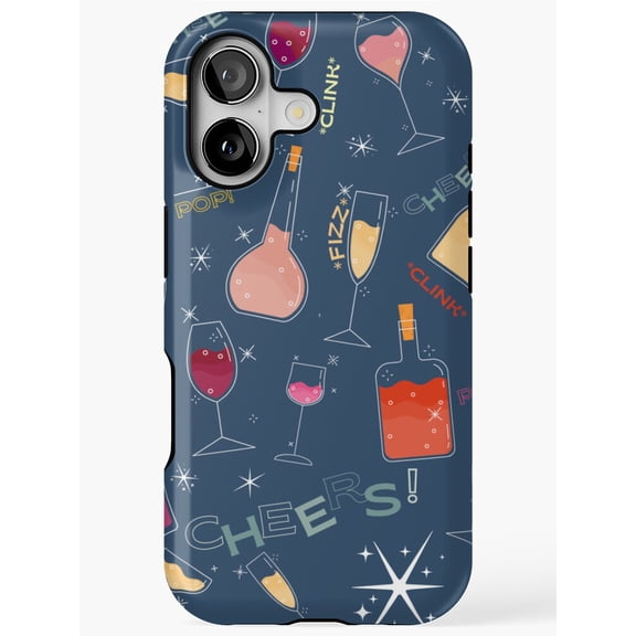 Pop Clink Fizz Cheers Blue Theme Phone Case for iPhone 17 16 15 14 13 12 11 Pro Max