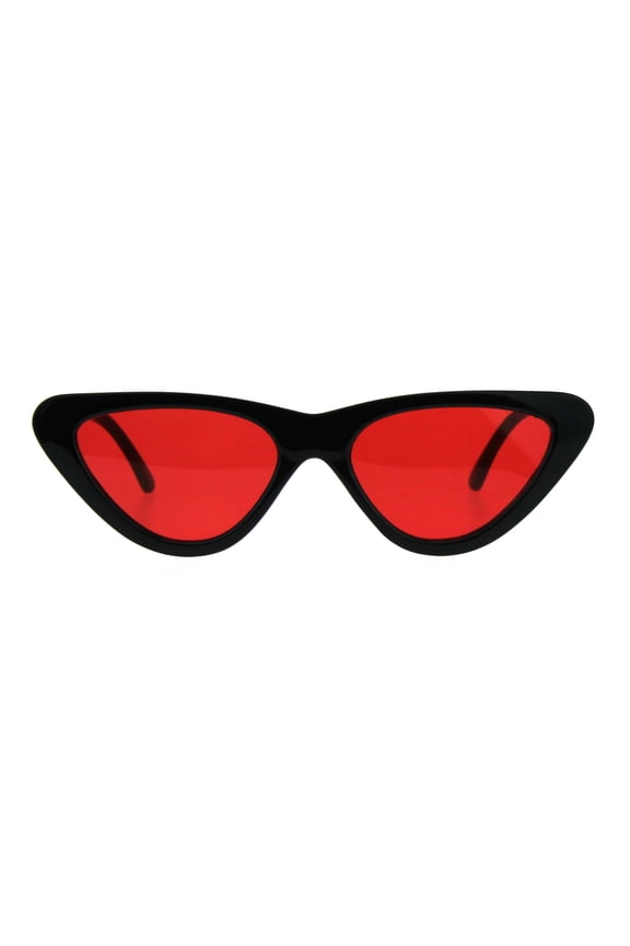 Pop Color Retro Vintage Style Cat Eye Womens Plastic Sunglasses Red