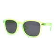 thumbnail image 1 of Pop Color Thin Plastic Rounded Rectangle Horn Rim Keyhole Sunglasses Green Black, 1 of 4