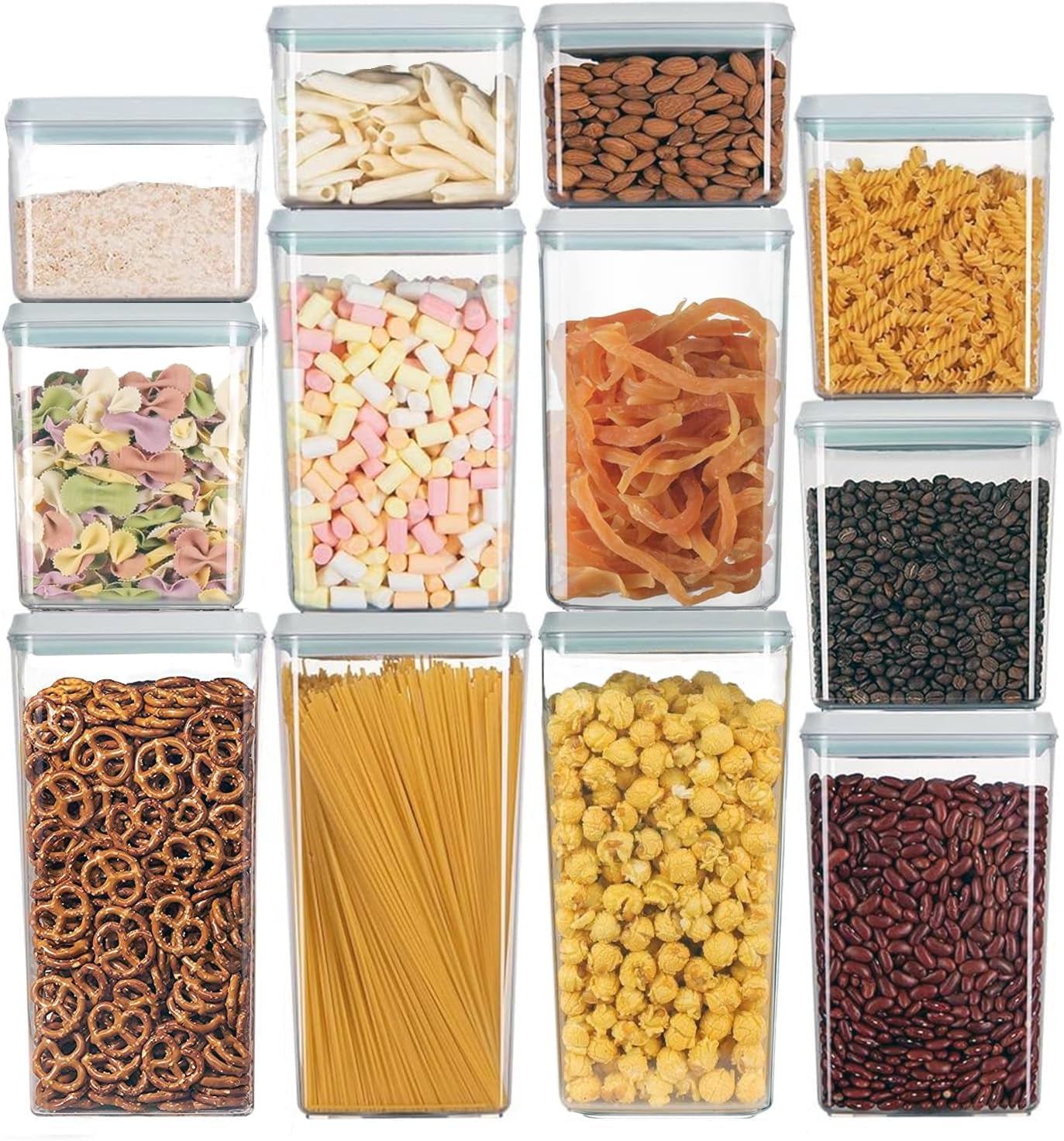 Pop Containers with Lids - Stackable Airtight Food Storage, Kitchen ...