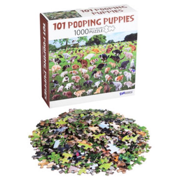 Pop Culture 101 Pooping Puppies Jigsaw Puzzles, Paper, 1000 Piece
