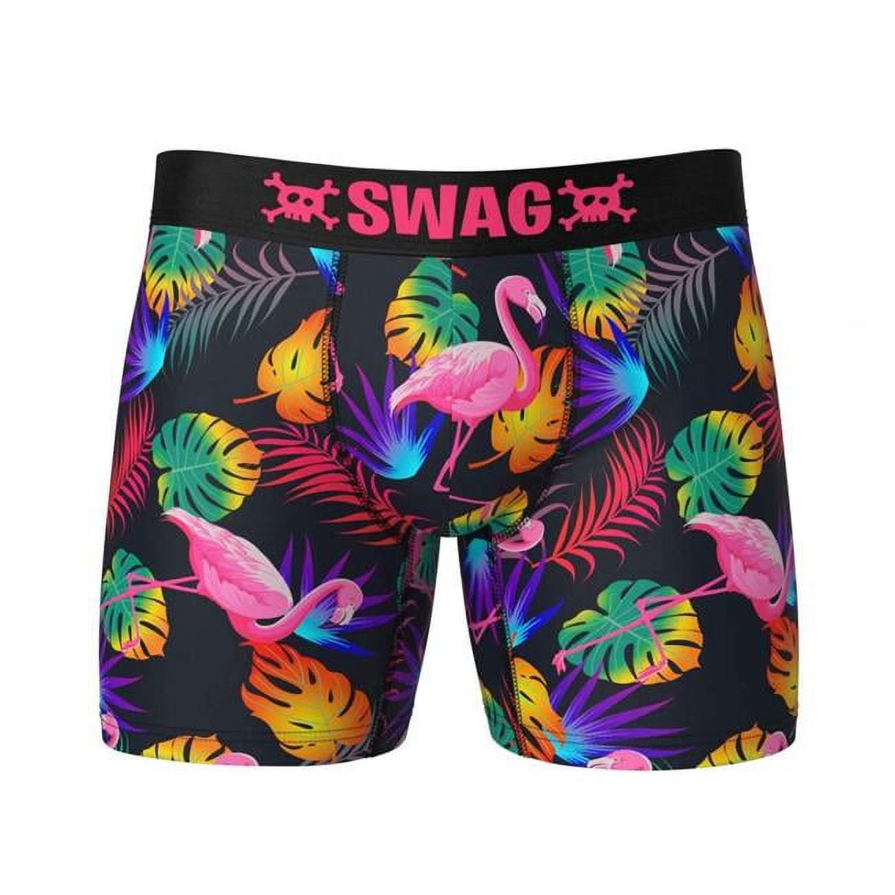 Pop Culture 854667xlarge 40 Flaminglow Swag Mens Boxer Briefs, Black