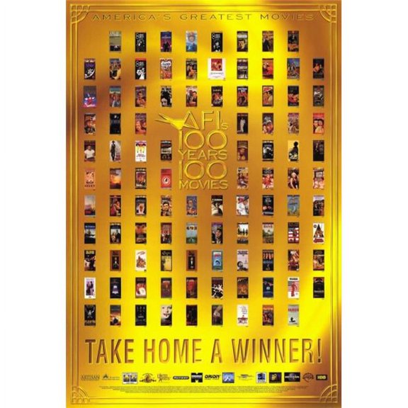 Pop Culture Graphics  Afi - 100 Years of Movies Movie Poster Print - 27 x 40