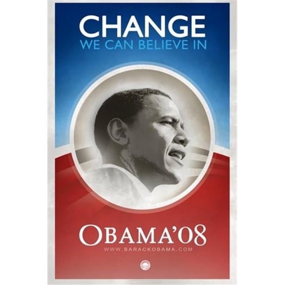 Pop Culture Graphics  Barack Obama - Change We Can Believe In Movie Poster - 11 x 17