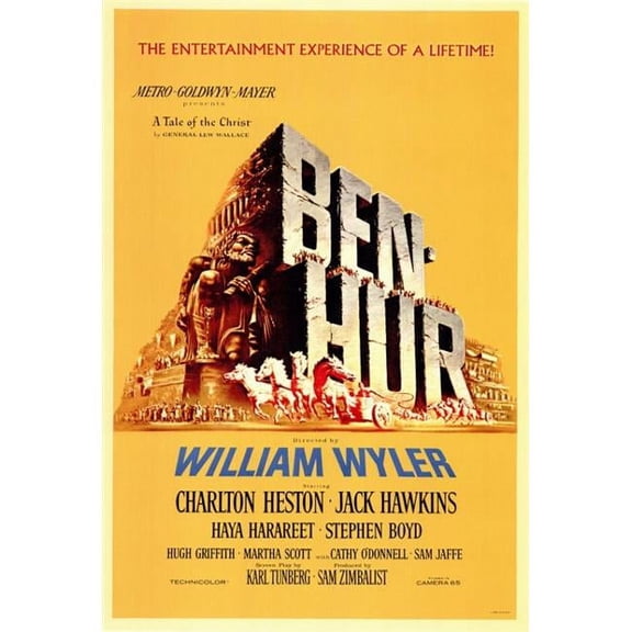 Pop Culture Graphics  Ben-Hur Movie Poster Print, 27 x 40