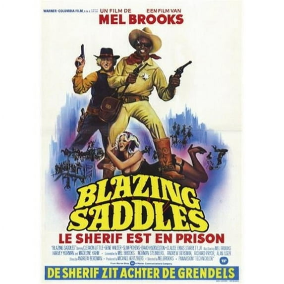Pop Culture Graphics Blazing Saddles French Movie Poster - 11 x 17