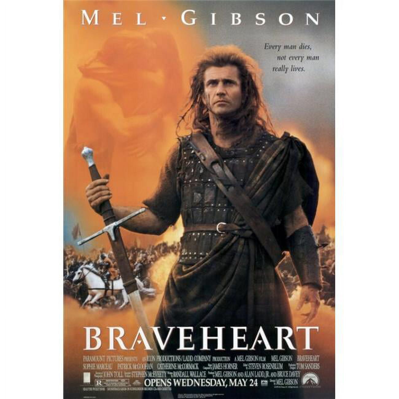 Pop Culture Graphics Braveheart Movie Poster Print, 27 x 40