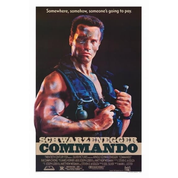 Pop Culture Graphics  Commando Movie Poster Print - 27 x 40
