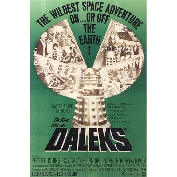 Pop Culture Graphics Dr. Who & The Daleks Movie Poster - 11 x 17