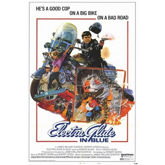 Pop Culture Graphics Electra Glide in Blue Movie Poster Print - 27 x 40