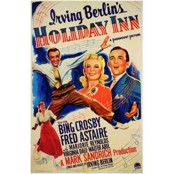 Pop Culture Graphics Holiday Inn Movie Poster Print, 27 x 40