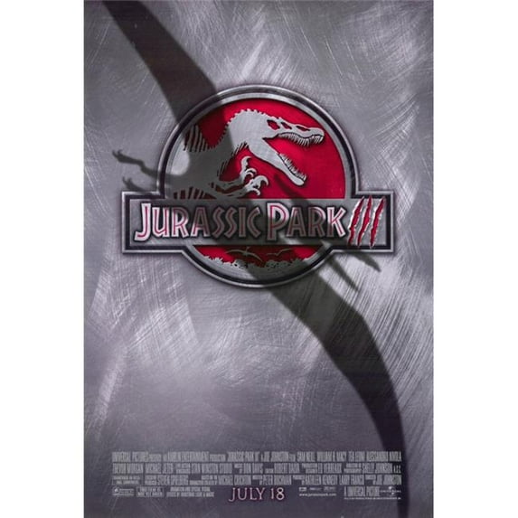 Pop Culture Graphics Jurassic Park 3 Movie Poster Print, 27 x 40