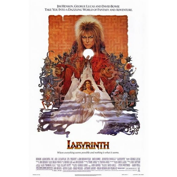 Pop Culture Graphics Labyrinth Movie Poster Print, 27 x 40